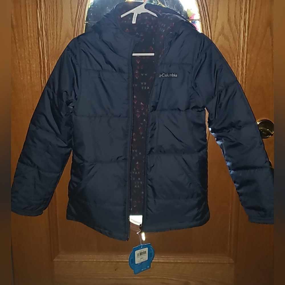 NWT Navy Columbia coat ~ youth Large